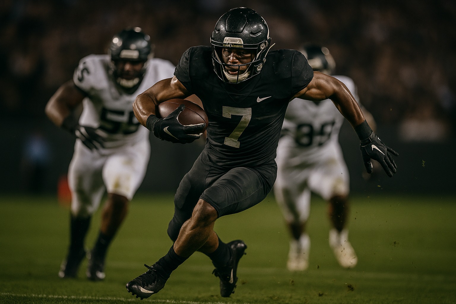 American Football Athlete in Action